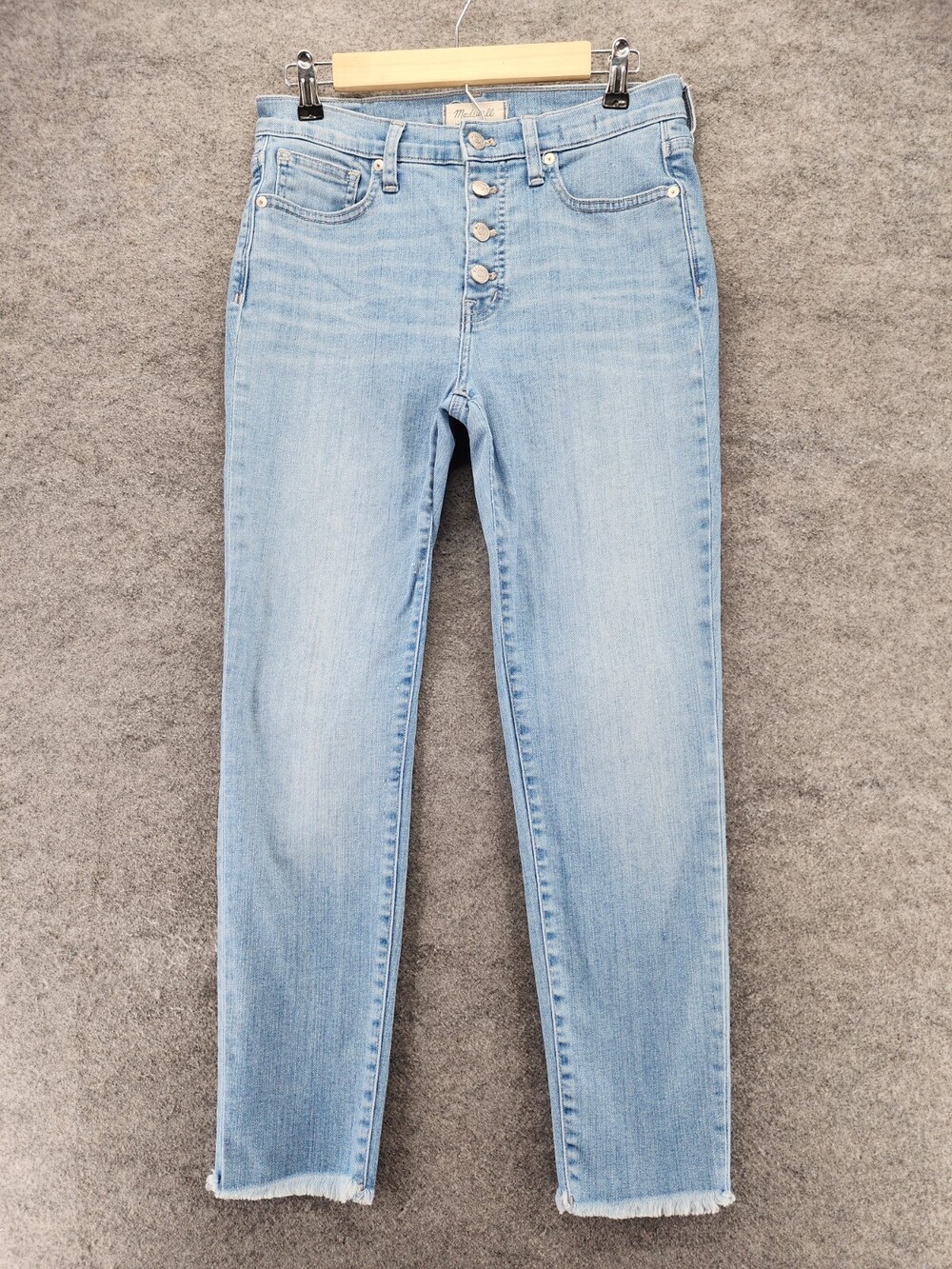 Madewell Jeans Womens 28 Skinny Crop Blue Denim Button Fly